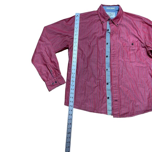 Nautica Button Down Shirt Men's Medium Slim Fit Long Sleeve Striped Sea Voyage - Picture 6 of 8